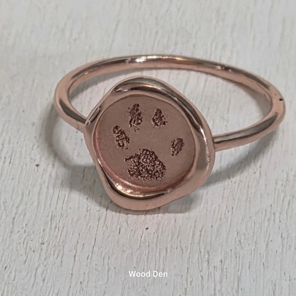 copper handmade cat paw ring size 7 NIB - Picture 4 of 6